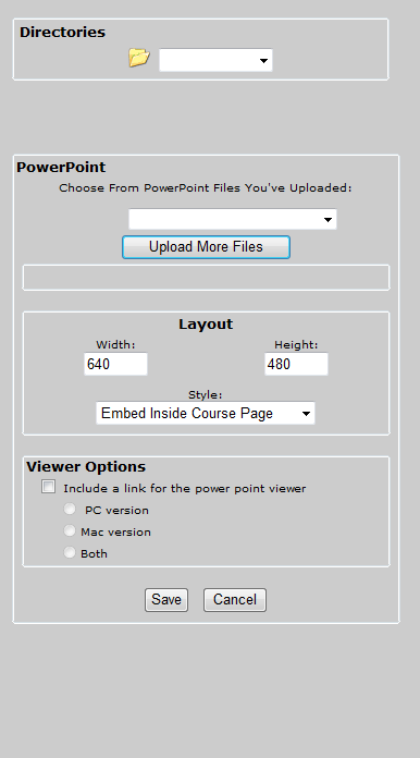Adding a Microsoft® PowerPoint® Presentation to a WYSIWYG Course